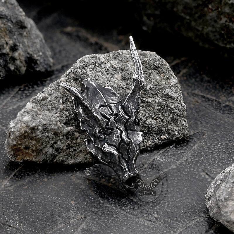 Dragon Skull Stainless Steel Pendant