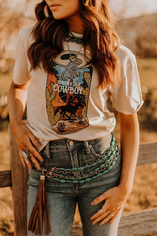 Drink Up, Cowboy Graphic Tee