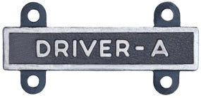 U.S. Army Qualification Bars for Marksmanship Qualification Badges - Silver Oxide Finish