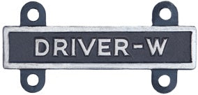 U.S. Army Qualification Bars for Marksmanship Qualification Badges - Silver Oxide Finish