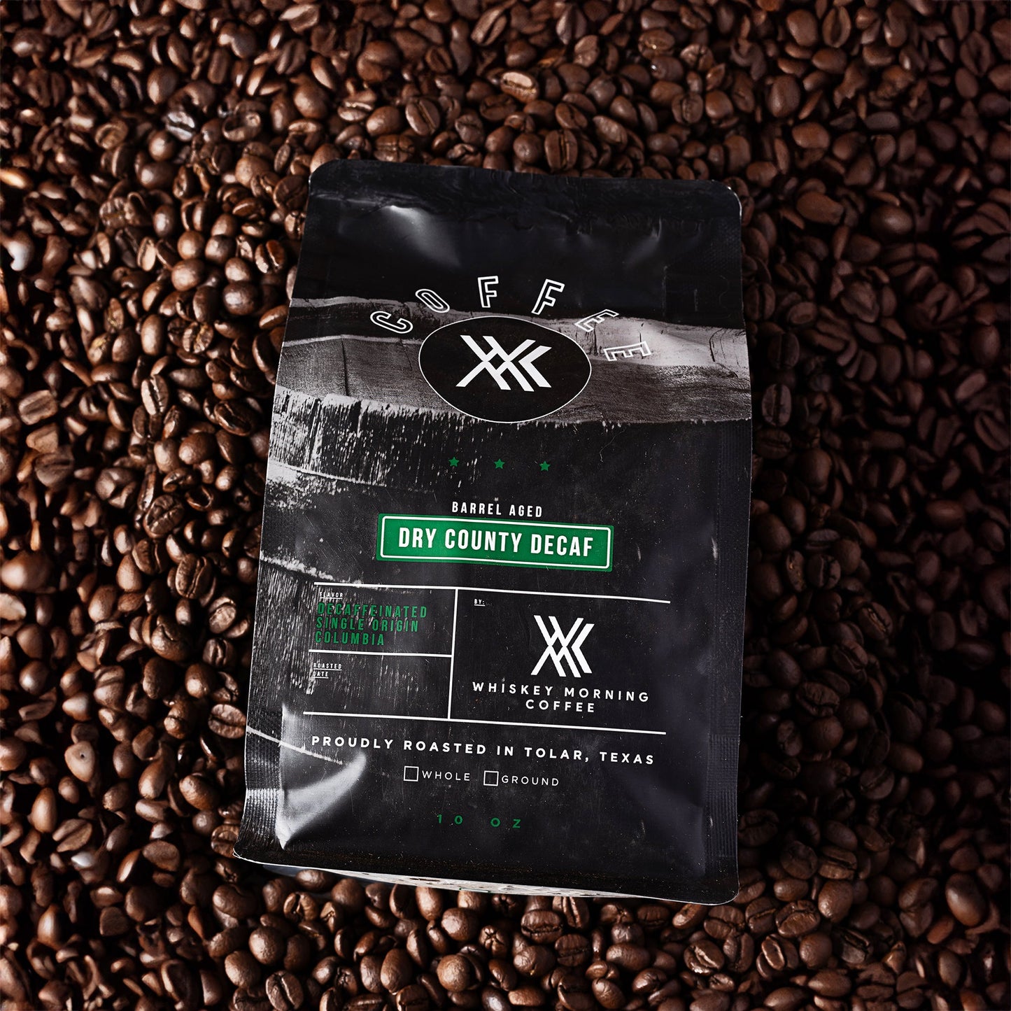 Bourbon Barrel Aged Decaf Coffee