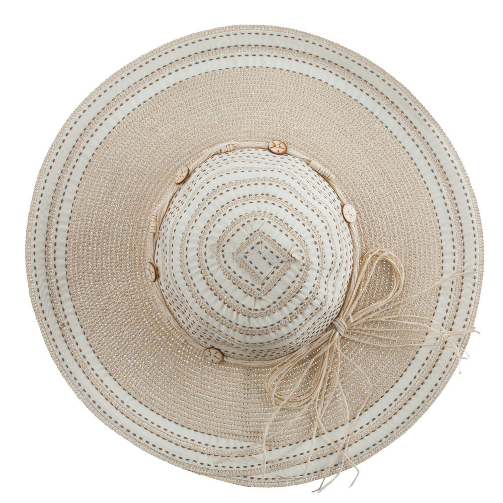 Dash Stitched Paper Braid Hat