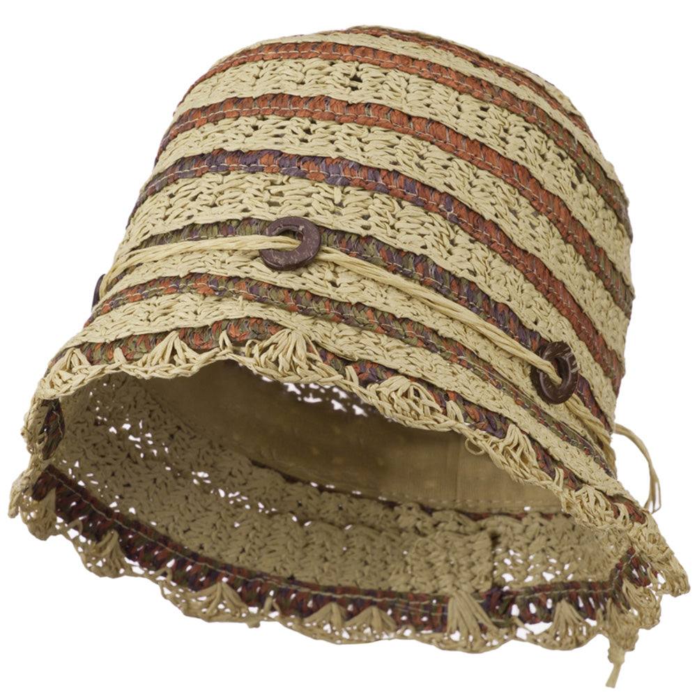 Women's Toyo Cloche Hat with Swirl Detail