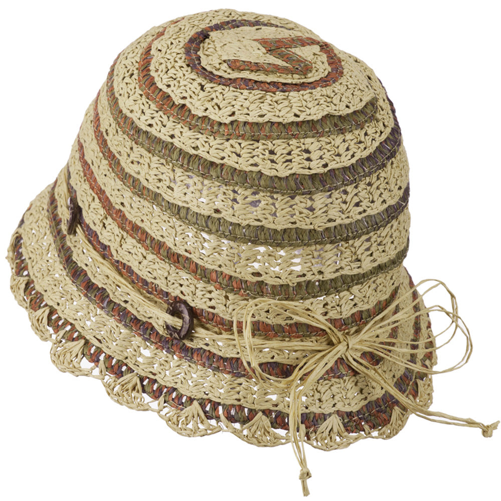 Women's Toyo Cloche Hat with Swirl Detail
