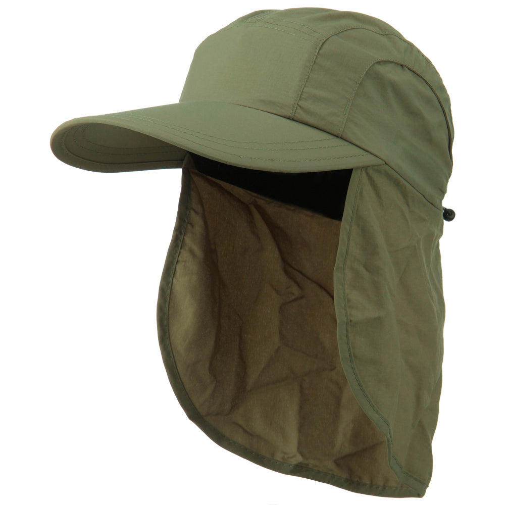 Mens UV 50+ Drawstring Flap Cap