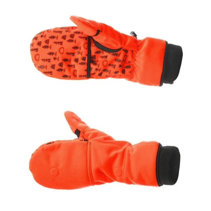 Flip Top 3.0 Insulated Mitten with Liner Glove - Blaze Orange and Blaze Pink