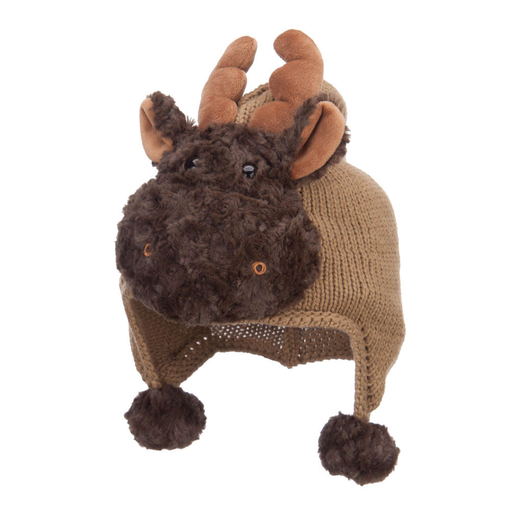 Children's Animal Knit Ski Beanie