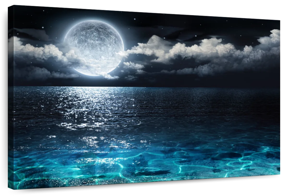 Romantic Full Moon Wall Art