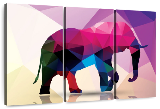 Geometric Elephant Wall Art