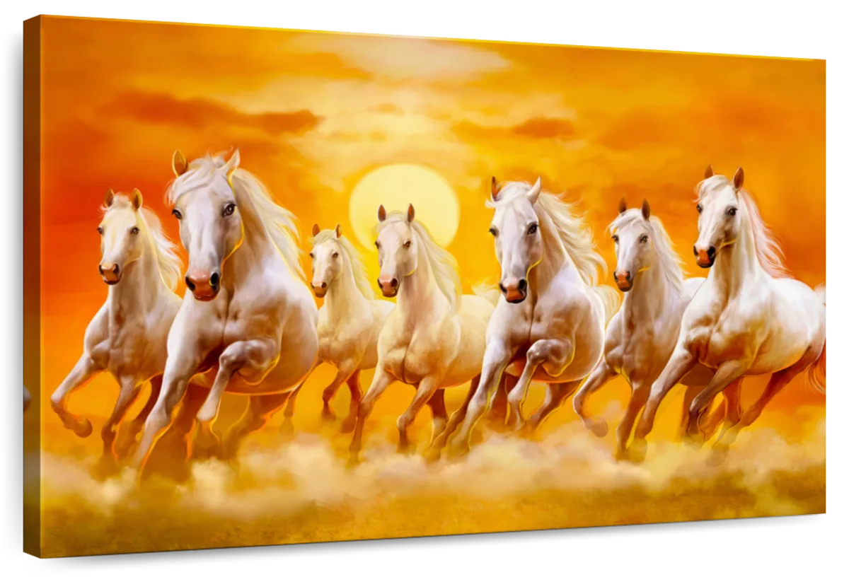Seven Running Horses Wall Art