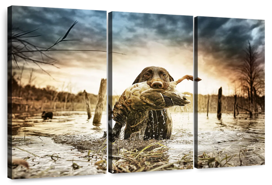 Dog Fetching Game Wall Art