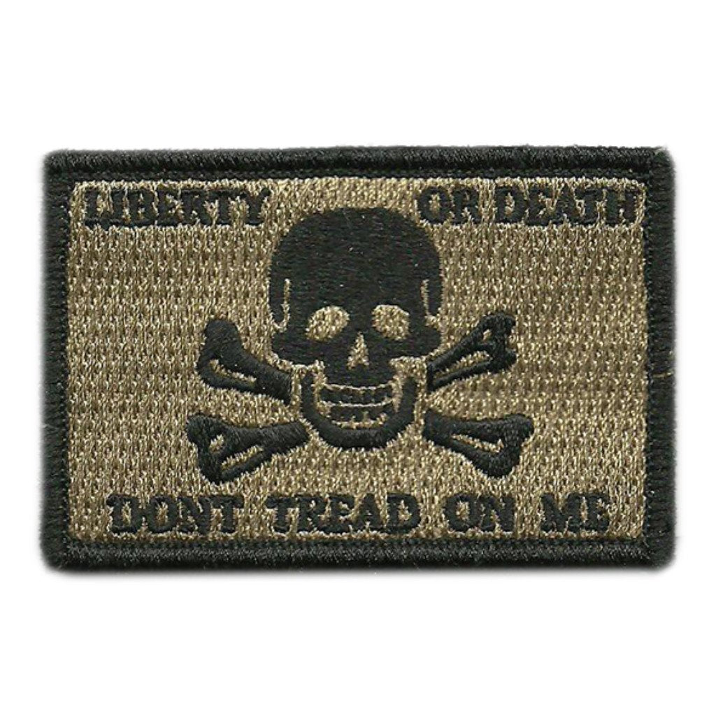 2"x3" Skull & Crossbones DTOM/Liberty or Death