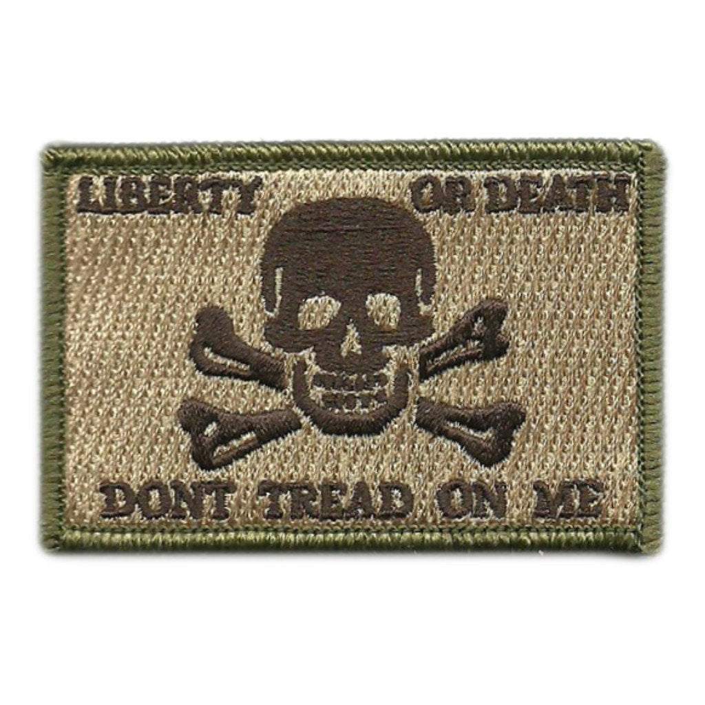 2"x3" Skull & Crossbones DTOM/Liberty or Death