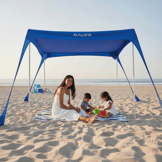 DualShade™ 10x10 - Instant beach shade. Vehicle-ready awning