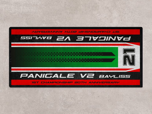 MPM Motorcycle Mat for Ducati Panigale V2 Bayliss 1st Championship 20th Anniversary - MM7193