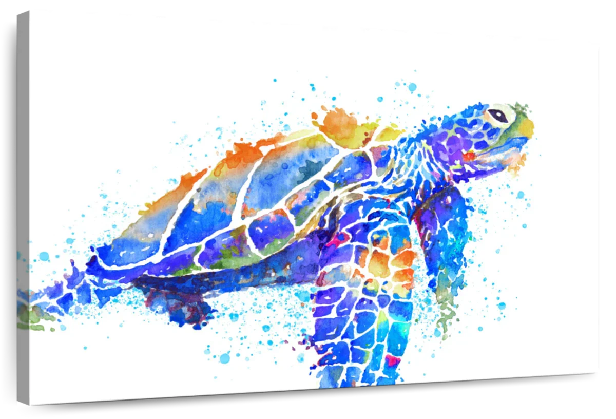 Sea Turtle Watercolor Wall Art