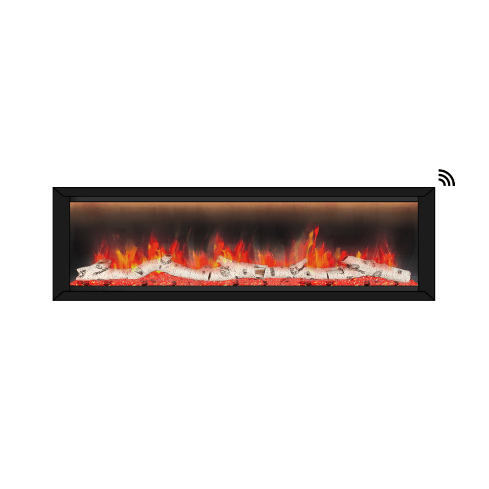 Dynasty Allegro 58-Inch to 82-Inch Flush Mount Smart Electric Fireplace