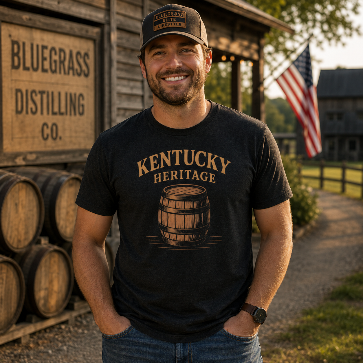 Kentucky Bourbon Tee | Vintage Heritage Barrel | Elite