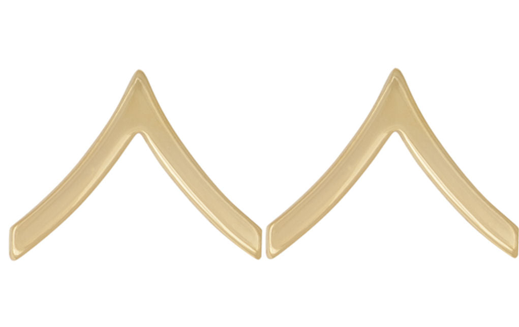 U.S. Army Gold Metal Pin On Rank - Pair