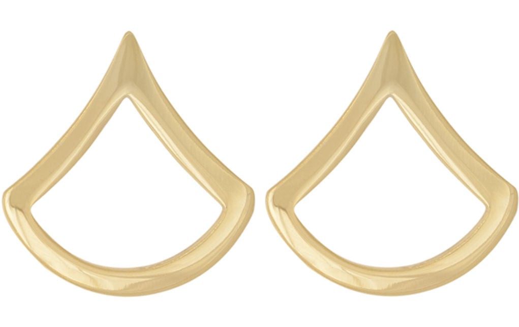U.S. Army Gold Metal Pin On Rank - Pair