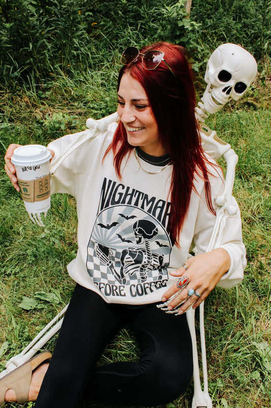 Nightmare Before Coffee Crewneck Sweatshirt