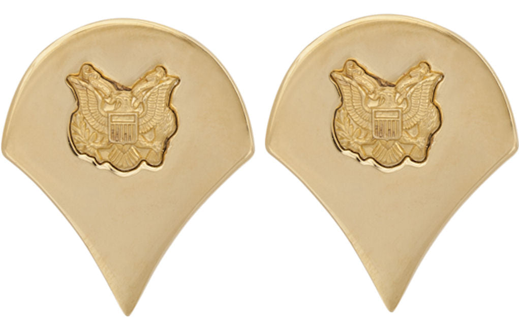 U.S. Army Gold Metal Pin On Rank - Pair