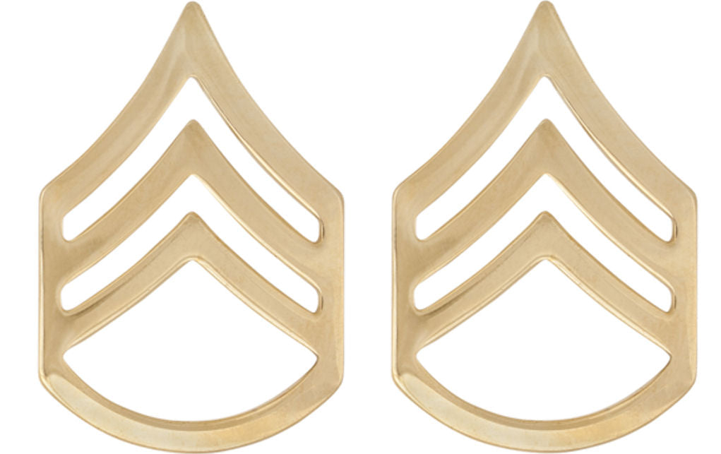 U.S. Army Gold Metal Pin On Rank - Pair