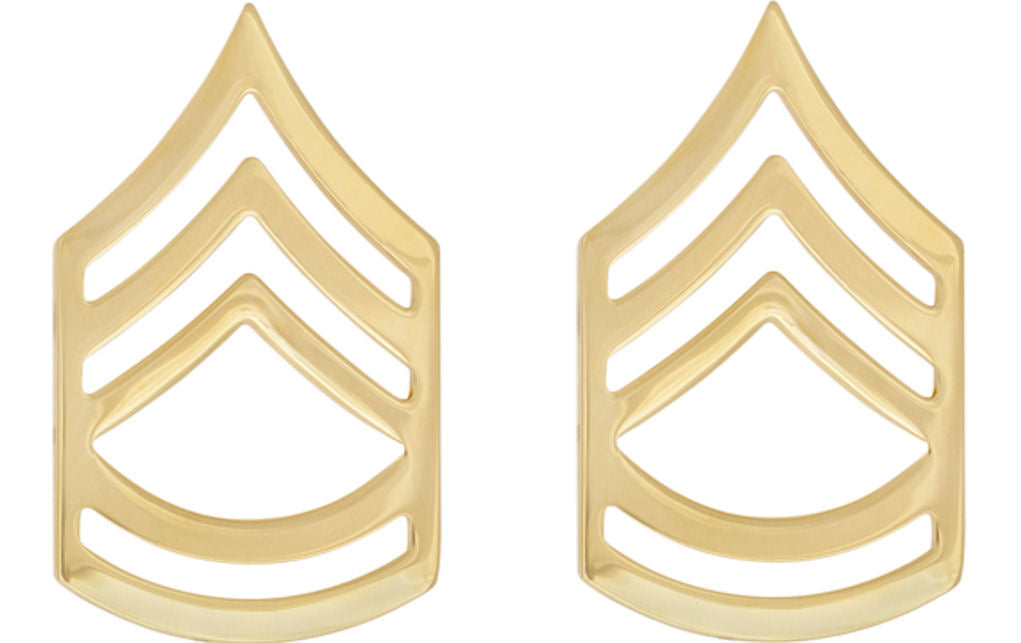U.S. Army Gold Metal Pin On Rank - Pair