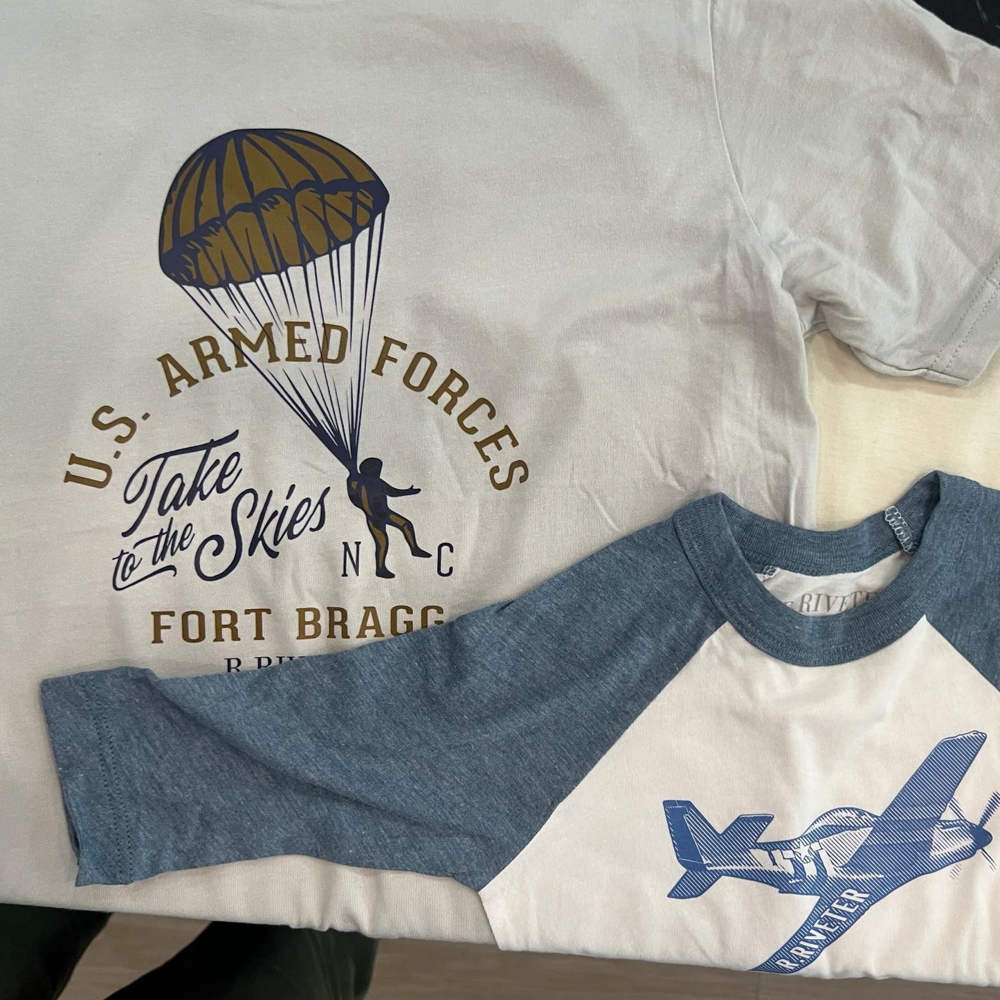 Baseball Plane Kids Denim T shirt