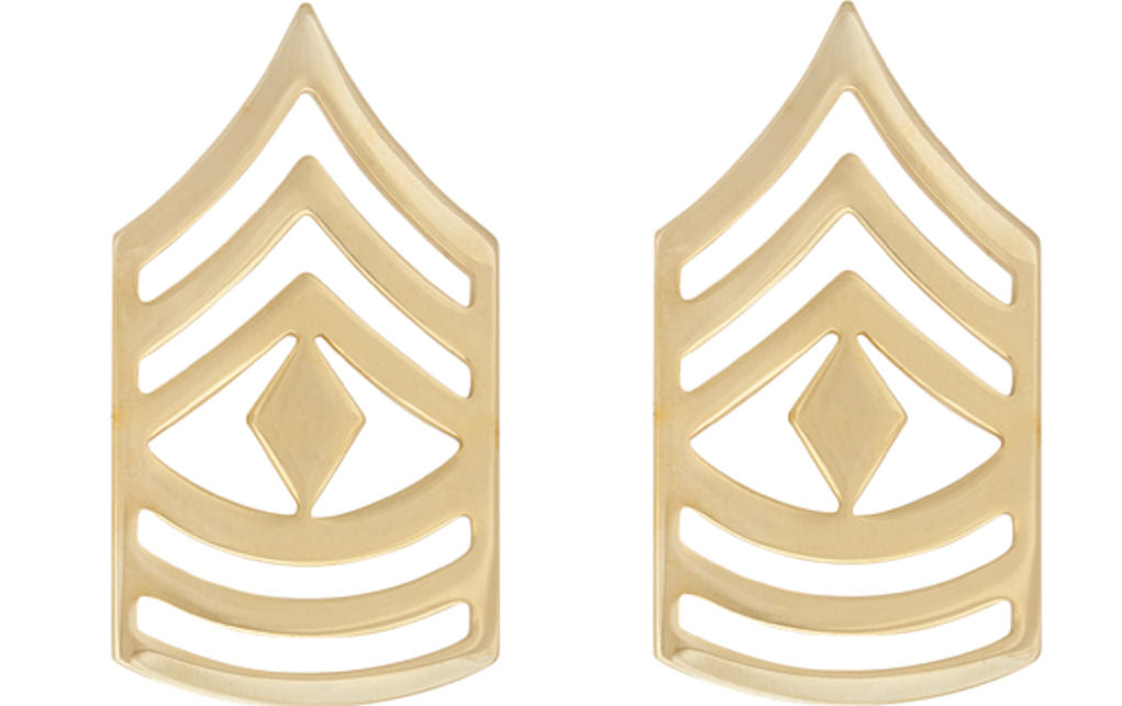 U.S. Army Gold Metal Pin On Rank - Pair