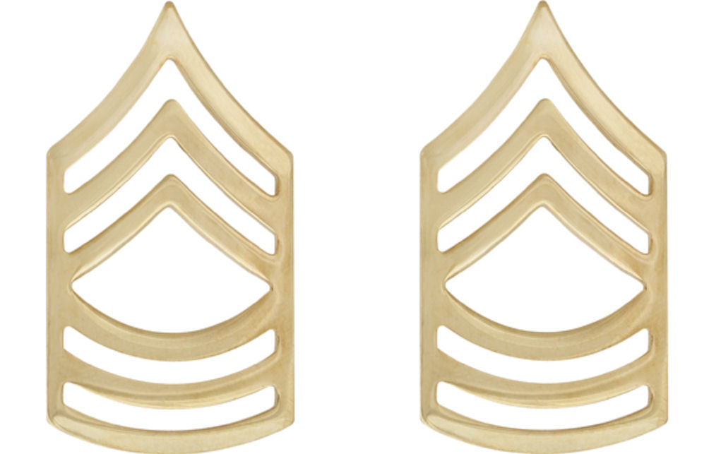 U.S. Army Gold Metal Pin On Rank - Pair