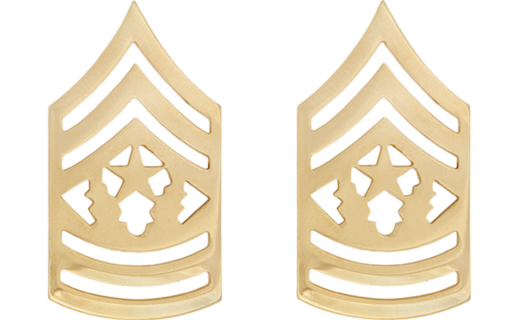 U.S. Army Gold Metal Pin On Rank - Pair