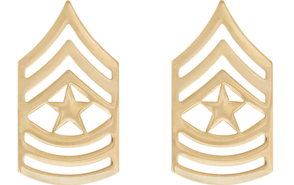 U.S. Army Gold Metal Pin On Rank - Pair