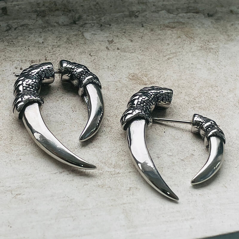 Eagle Claw Stainless Steel Stud Earrings