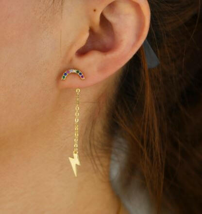 Lightning Bolt Dangle Earring