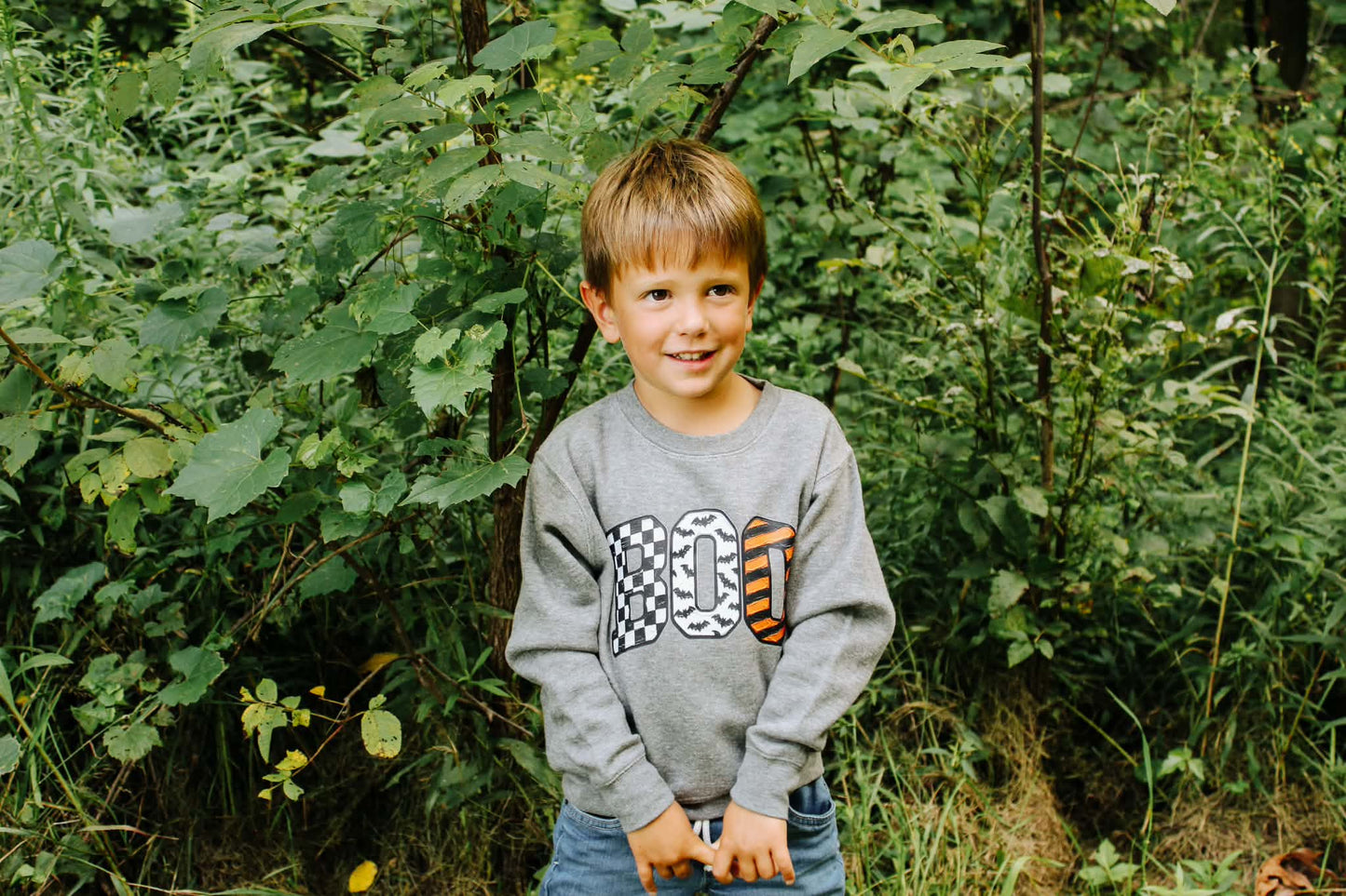 Painted Boo Toddler/Youth Crewneck Sweatshirt
