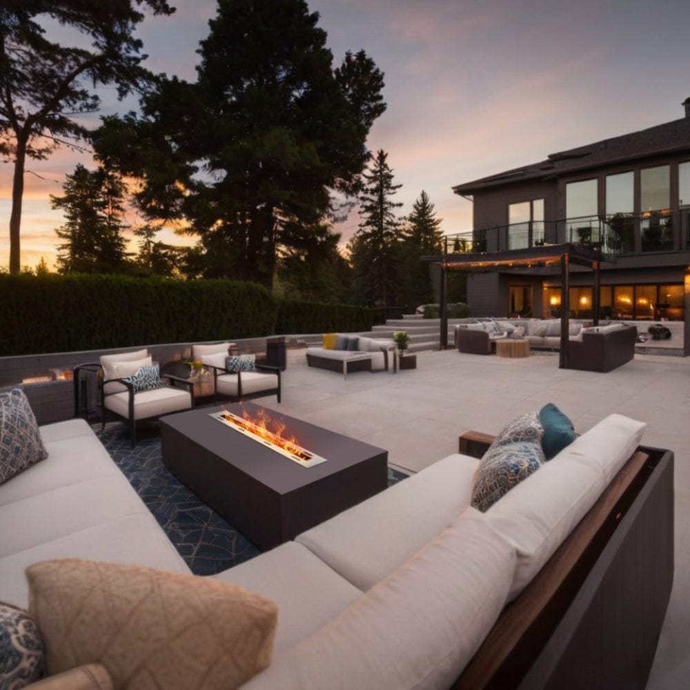 Eco-Feu 29-Inch Drop-in Indoor/Outdoor Ethanol Fireplace Burner (AC-00118-SS)