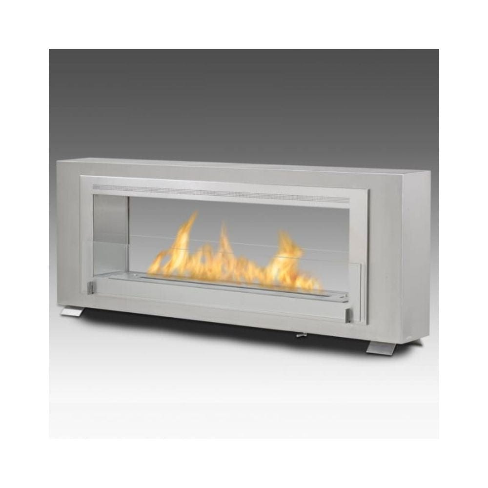 Eco-Feu Santa Cruz 63-Inch Built-in/Free Standing See-Through Ethanol Fireplace