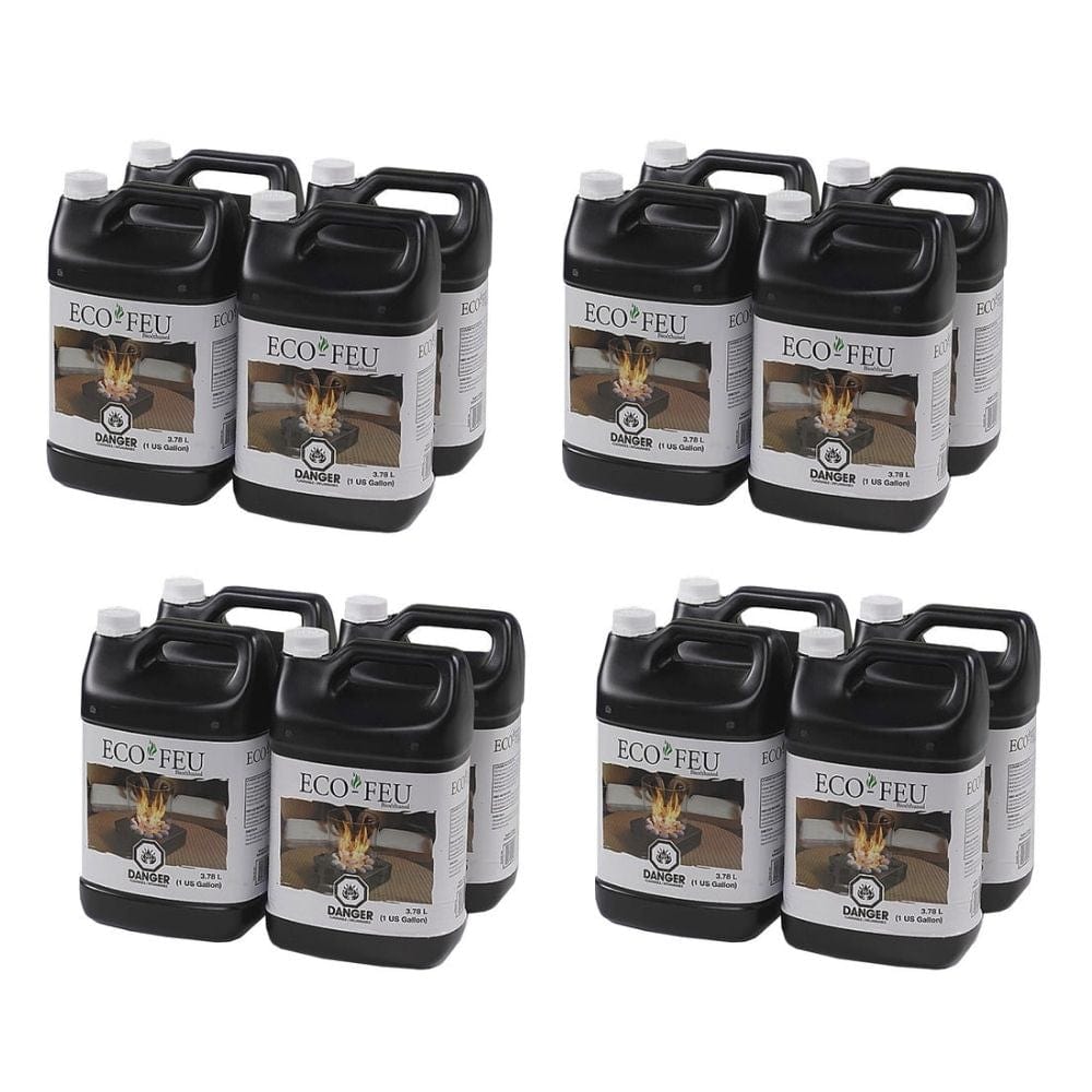 Eco-Feu Superior Quality Bio-Ethanol Fuel - 4 x 1 Gallon Canisters (FL-00053-NS)