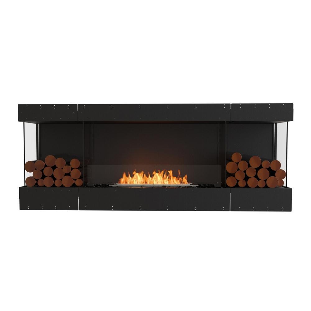 EcoSmart Fire Flex Bay 3-Sided Ethanol Firebox with Decorative Box