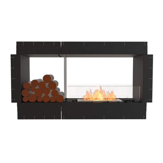 EcoSmart Fire Flex Double Sided Ethanol Firebox with Decorative Box