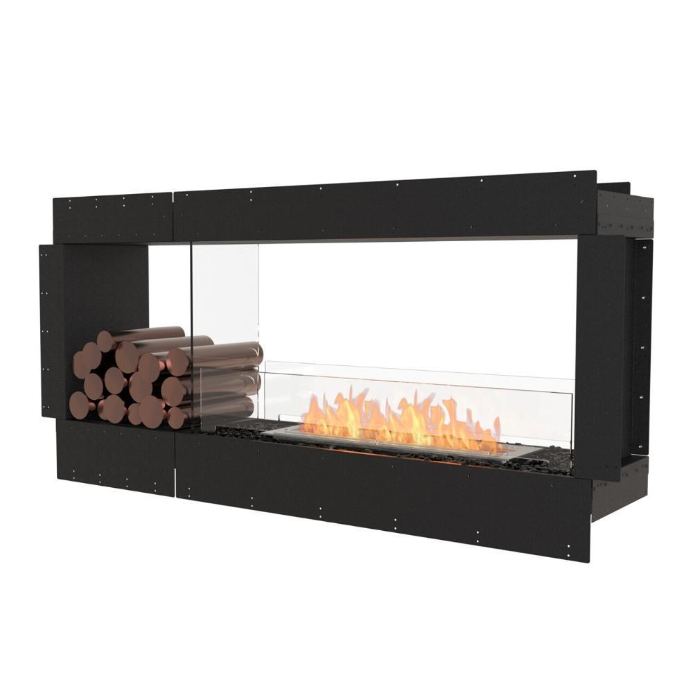 EcoSmart Fire Flex Double Sided Ethanol Firebox with Decorative Box