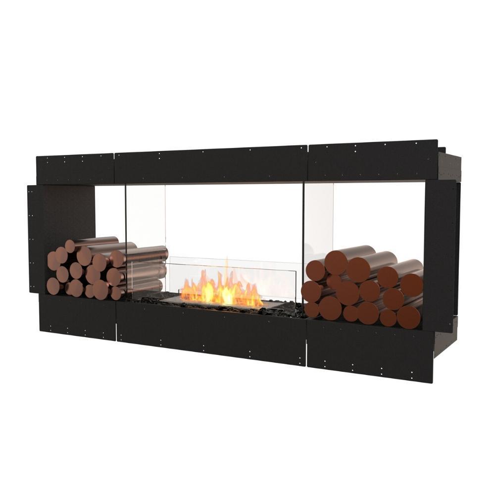 EcoSmart Fire Flex Double Sided Ethanol Firebox with Decorative Box
