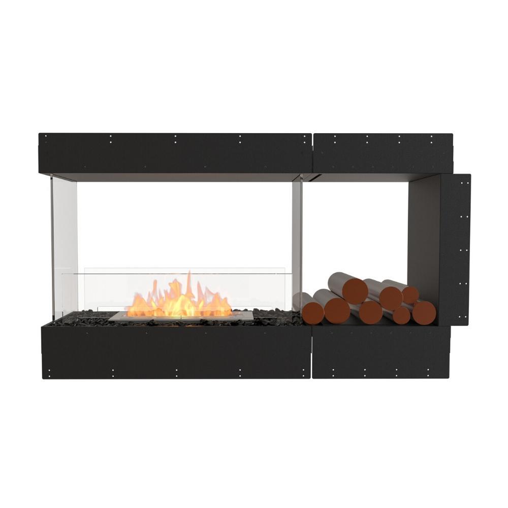 EcoSmart Fire Flex Ethanol Firebox with One Closed Side and Decorative Box
