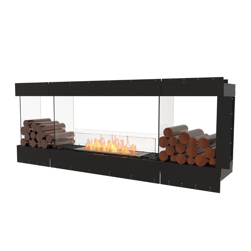 EcoSmart Fire Flex Ethanol Firebox with One Closed Side and Decorative Box