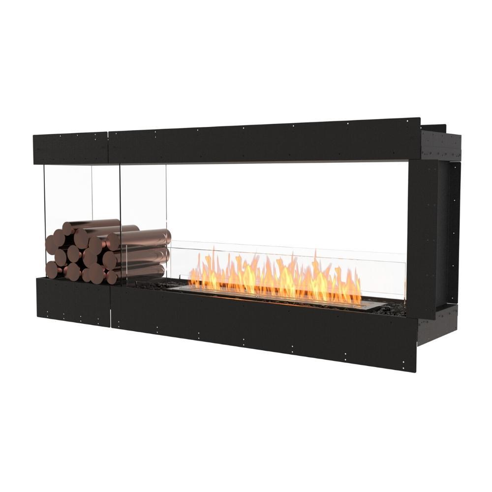 EcoSmart Fire Flex Ethanol Firebox with One Closed Side and Decorative Box
