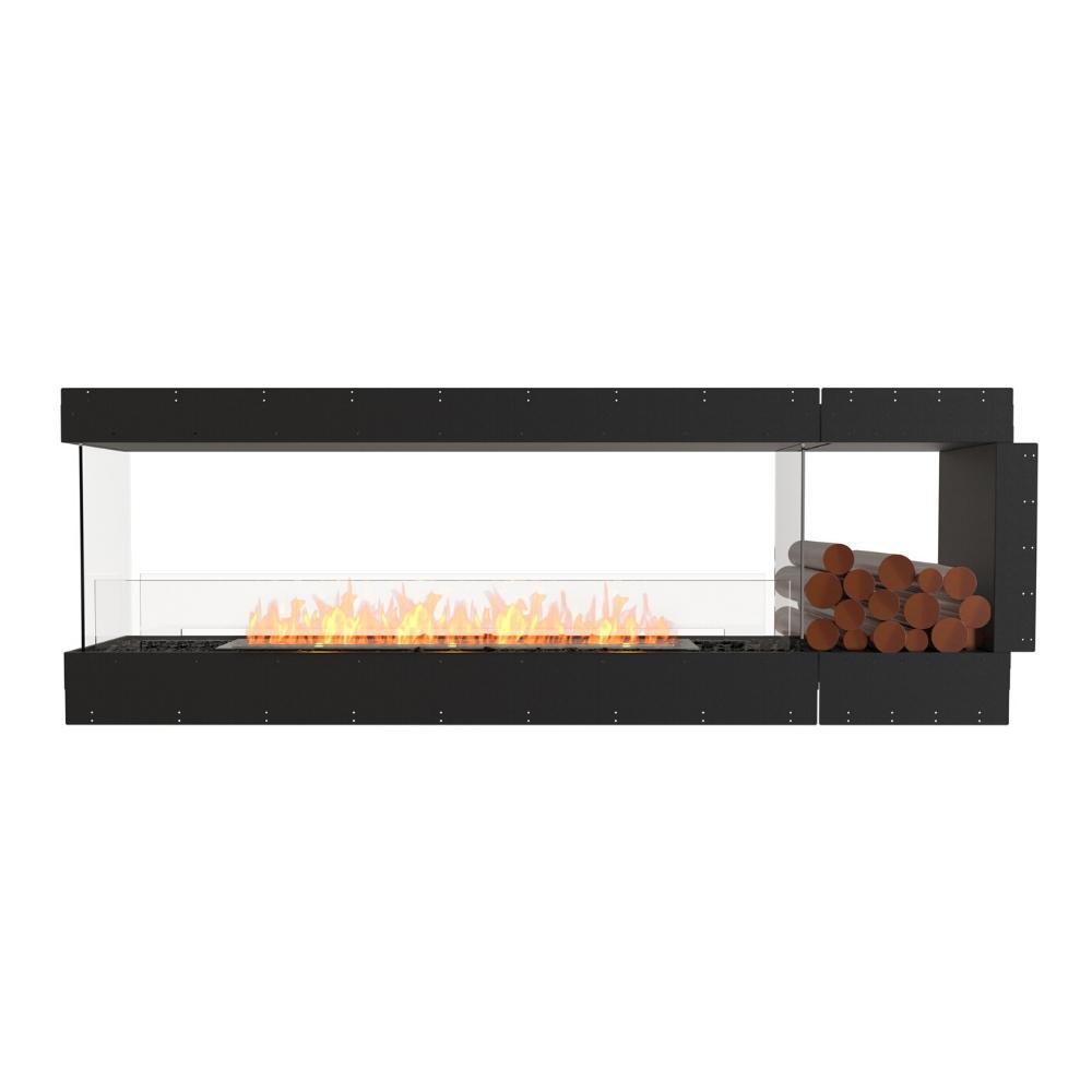EcoSmart Fire Flex Ethanol Firebox with One Closed Side and Decorative Box