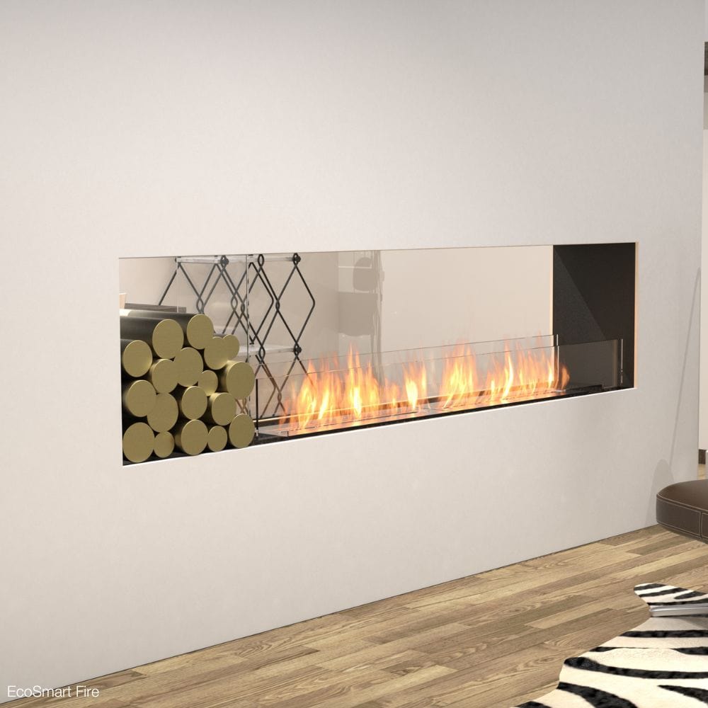 EcoSmart Fire Flex Double Sided Ethanol Firebox with Decorative Box