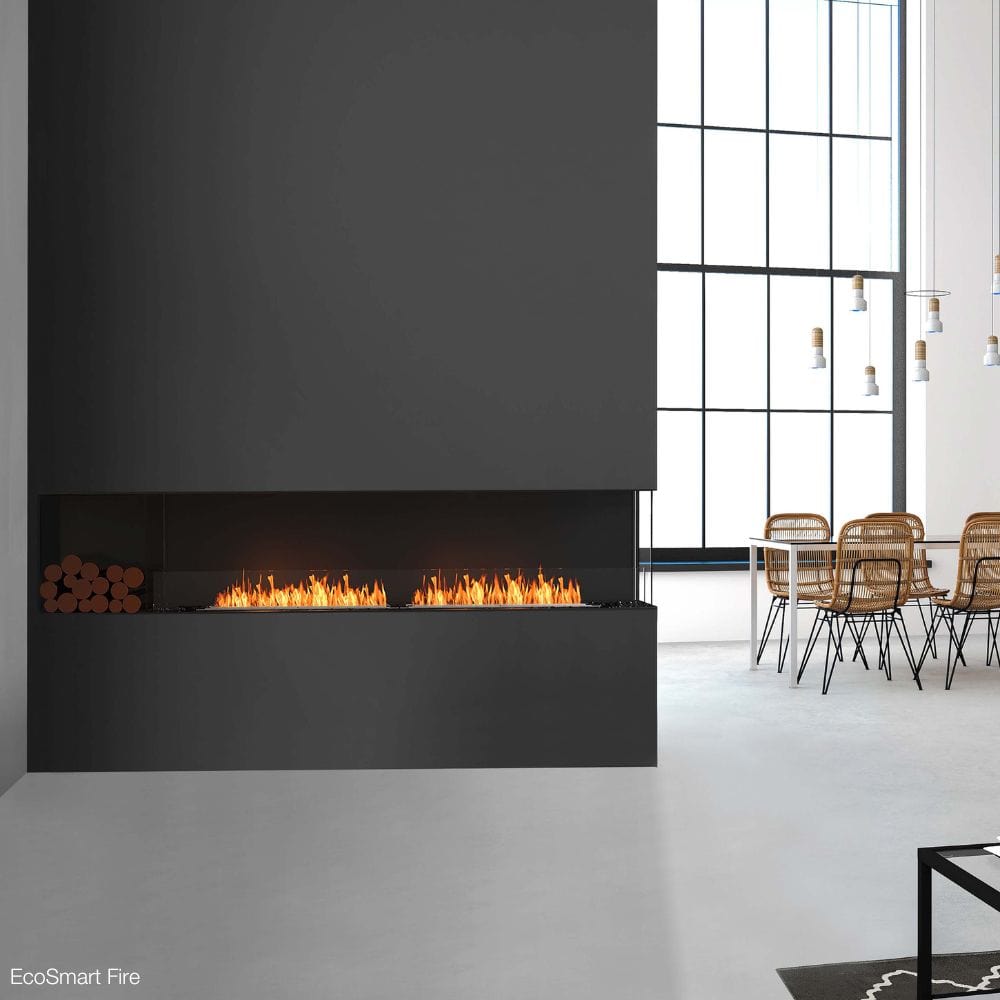 EcoSmart Fire Flex Ethanol Firebox with One Open Side and Decorative Box