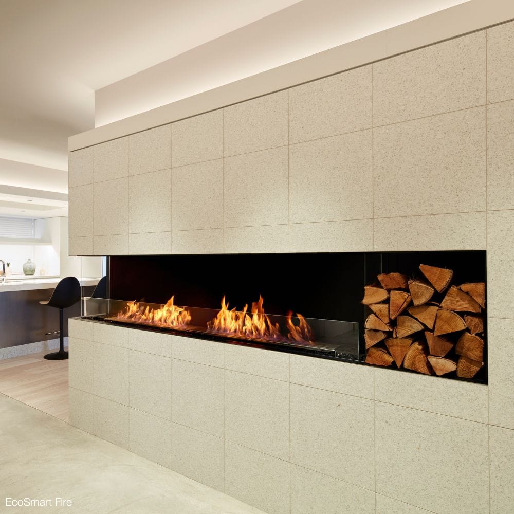 EcoSmart Fire Flex Ethanol Firebox with One Open Side and Decorative Box